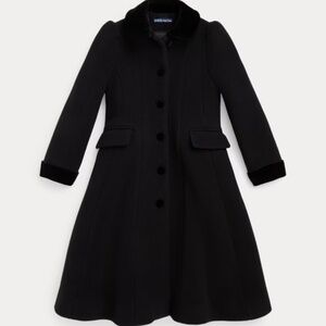 POLO RALPH LAUREN Girl's Wool Princess Coat in Polo Black